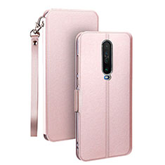 Leather Case Stands Flip Cover L05 Holder for Xiaomi Redmi K30 4G Rose Gold