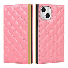 Leather Case Stands Flip Cover L06 Holder for Apple iPhone 13 Pink