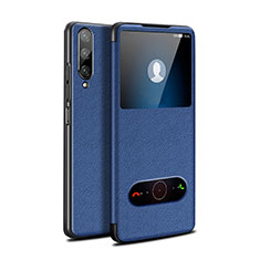 Leather Case Stands Flip Cover L06 Holder for Huawei Honor 9X Pro Blue