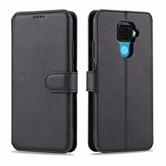Leather Case Stands Flip Cover L06 Holder for Huawei Mate 30 Lite Black
