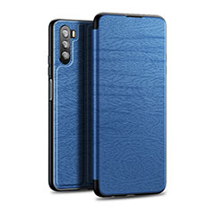 Leather Case Stands Flip Cover L06 Holder for Huawei Mate 40 Lite 5G Blue