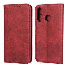 Leather Case Stands Flip Cover L06 Holder for Huawei Nova 4e Red