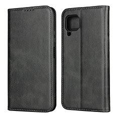 Leather Case Stands Flip Cover L06 Holder for Huawei Nova 6 SE Black