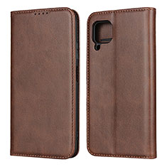 Leather Case Stands Flip Cover L06 Holder for Huawei Nova 7i Brown