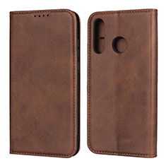 Leather Case Stands Flip Cover L06 Holder for Huawei P30 Lite Brown