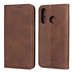 Leather Case Stands Flip Cover L06 Holder for Huawei P30 Lite XL Brown