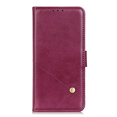 Leather Case Stands Flip Cover L06 Holder for Realme V15 5G Red Wine