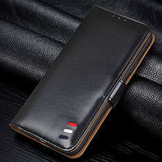 Leather Case Stands Flip Cover L06 Holder for Samsung Galaxy A31 Black