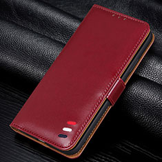 Leather Case Stands Flip Cover L06 Holder for Samsung Galaxy A31 Red