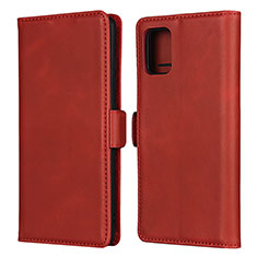 Leather Case Stands Flip Cover L06 Holder for Samsung Galaxy M40S Red