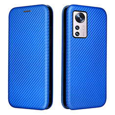 Leather Case Stands Flip Cover L06 Holder for Xiaomi Mi 12 5G Blue