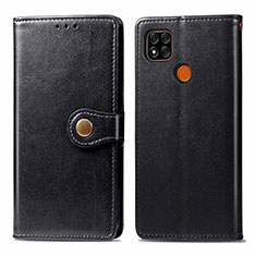 Leather Case Stands Flip Cover L06 Holder for Xiaomi POCO C3 Black