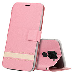 Leather Case Stands Flip Cover L07 Holder for Huawei Nova 5i Pro Pink