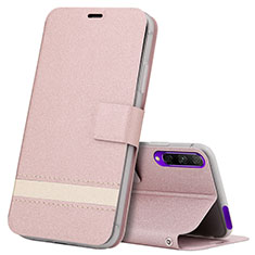 Leather Case Stands Flip Cover L07 Holder for Huawei P Smart Pro (2019) Rose Gold