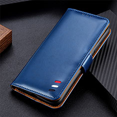 Leather Case Stands Flip Cover L07 Holder for Huawei P smart S Blue