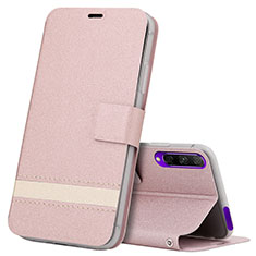 Leather Case Stands Flip Cover L07 Holder for Huawei Y9s Rose Gold