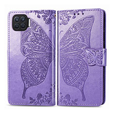 Leather Case Stands Flip Cover L07 Holder for Oppo A93 Clove Purple