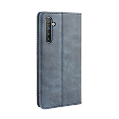 Leather Case Stands Flip Cover L07 Holder for Oppo K5 Blue