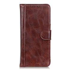 Leather Case Stands Flip Cover L07 Holder for Realme Q2 5G Brown