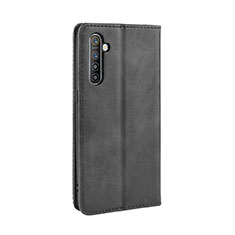 Leather Case Stands Flip Cover L07 Holder for Realme X2 Black