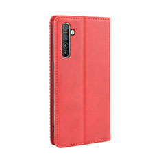 Leather Case Stands Flip Cover L07 Holder for Realme X2 Red