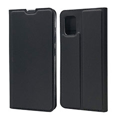 Leather Case Stands Flip Cover L07 Holder for Samsung Galaxy A71 4G A715 Black