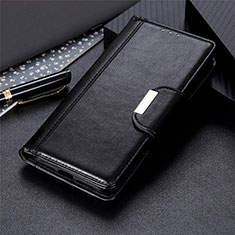 Leather Case Stands Flip Cover L07 Holder for Samsung Galaxy M11 Black