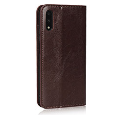 Leather Case Stands Flip Cover L08 Holder for Huawei P Smart Z (2019) Brown