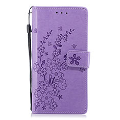 Leather Case Stands Flip Cover L08 Holder for Huawei P20 Purple