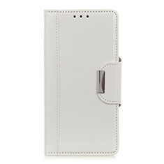 Leather Case Stands Flip Cover L08 Holder for Huawei P40 Lite E White