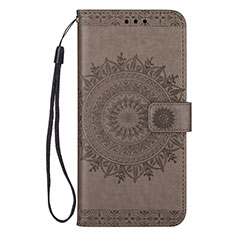 Leather Case Stands Flip Cover L08 Holder for Samsung Galaxy S20 Plus Gray