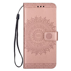 Leather Case Stands Flip Cover L08 Holder for Samsung Galaxy S20 Plus Rose Gold