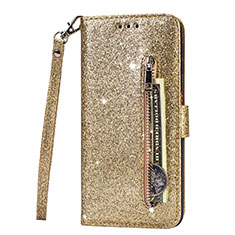 Leather Case Stands Flip Cover L08 Holder for Samsung Galaxy S20 Ultra 5G Gold