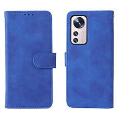 Leather Case Stands Flip Cover L08 Holder for Xiaomi Mi 12S 5G Blue