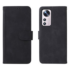 Leather Case Stands Flip Cover L08 Holder for Xiaomi Mi 12S Pro 5G Black