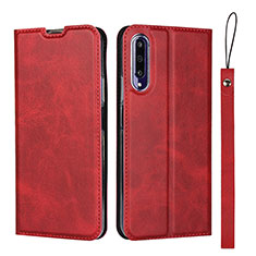 Leather Case Stands Flip Cover L09 Holder for Huawei Honor 9X Pro Red