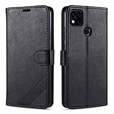 Leather Case Stands Flip Cover L09 Holder for Xiaomi POCO C3 Black