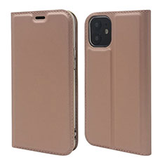 Leather Case Stands Flip Cover L10 Holder for Apple iPhone 12 Rose Gold