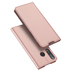 Leather Case Stands Flip Cover L10 Holder for Huawei Y7p Rose Gold
