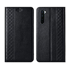 Leather Case Stands Flip Cover L10 Holder for OnePlus Nord Black