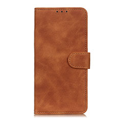 Leather Case Stands Flip Cover L10 Holder for Oppo A53 Brown