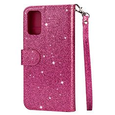 Leather Case Stands Flip Cover L10 Holder for Samsung Galaxy S20 Plus 5G Hot Pink