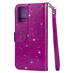 Leather Case Stands Flip Cover L10 Holder for Samsung Galaxy S20 Plus Purple