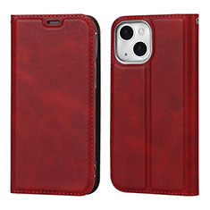 Leather Case Stands Flip Cover L11 Holder for Apple iPhone 13 Red