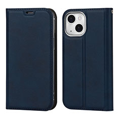 Leather Case Stands Flip Cover L11 Holder for Apple iPhone 14 Plus Blue