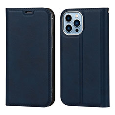 Leather Case Stands Flip Cover L11 Holder for Apple iPhone 15 Pro Max Blue