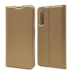 Leather Case Stands Flip Cover L11 Holder for Huawei P Smart Pro (2019) Gold
