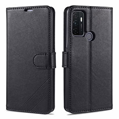Leather Case Stands Flip Cover L11 Holder for Oppo A53 Black
