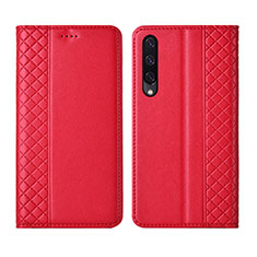 Leather Case Stands Flip Cover L12 Holder for Huawei P Smart Pro (2019) Red