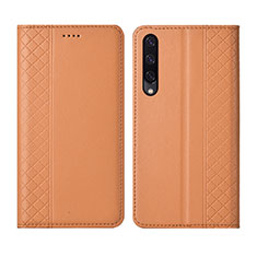 Leather Case Stands Flip Cover L12 Holder for Huawei Y9s Orange